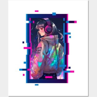 Cyber Futuristic Girl - Anime Shirt Posters and Art